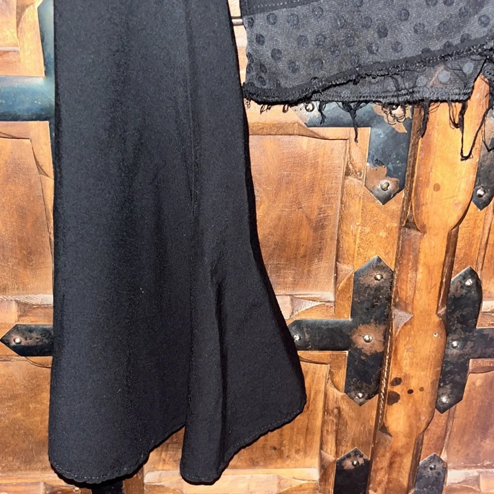 For Love and Lemons black cut off bottom flared sleeve blouse